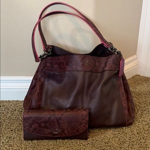 Coach bag & matching wallet